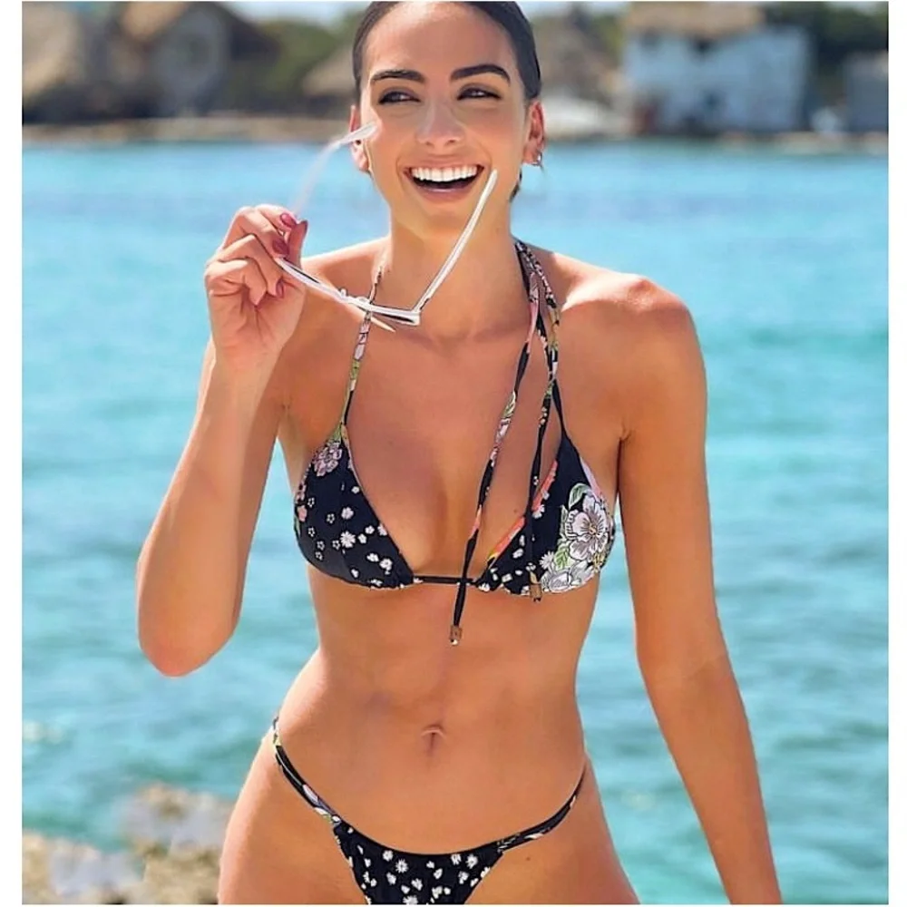 MAAJI Set - x Revolve Edge String Bikini Top & Frisky Cheeky Thong Bottom M